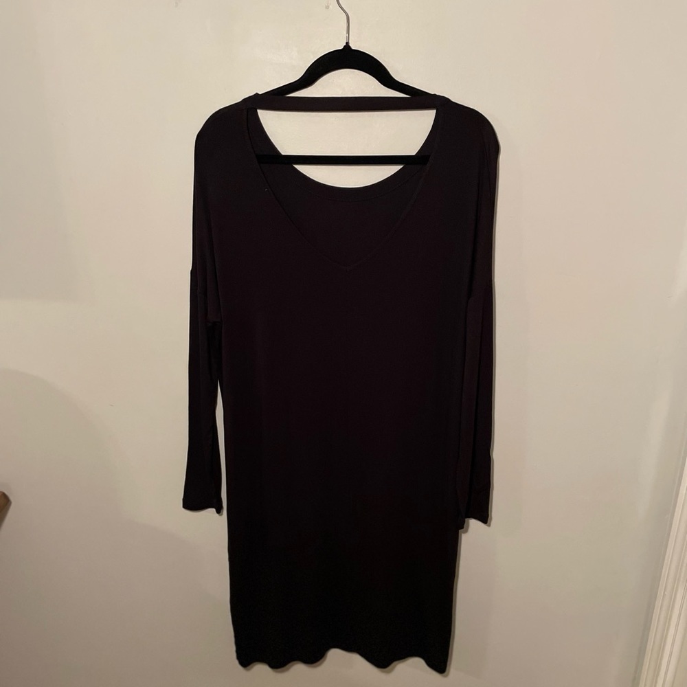 Mystree -Black Open Back T-Shirt Mini Dress - Size S/M